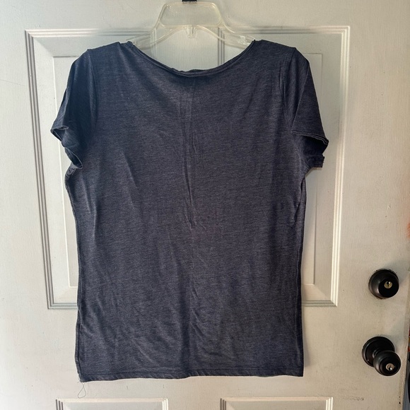 Lucky Brand Charcoal Tee with Yellow and Green Floral Design - Picture 4 of 4